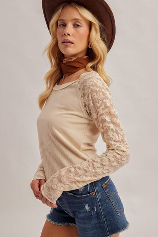 Lovely In Lace Knit Top