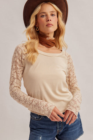 Lovely In Lace Knit Top