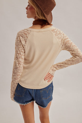Lovely In Lace Knit Top