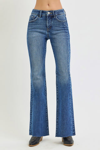Tummy Control Mid Rise Bootcut Jeans