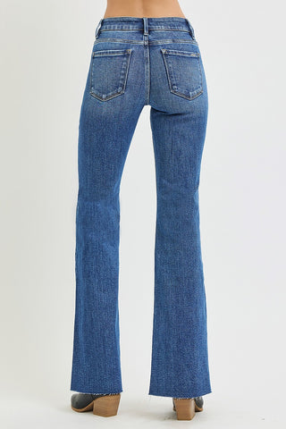 Tummy Control Mid Rise Bootcut Jeans