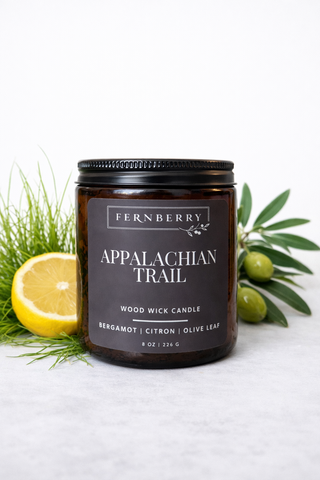 Appalachian Trail | 8 oz Minimalist Black Candle