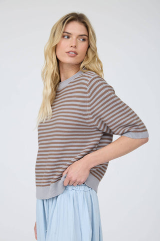 Pave The Way Striped Sweater Top