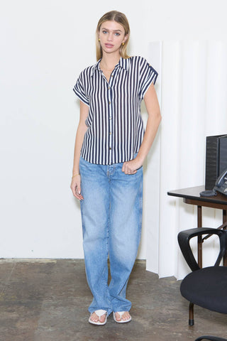 Out Of Office Striped Top