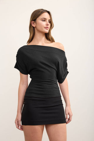 One Shoulder Rushed Top