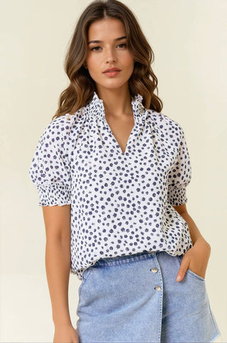 Jacquard Print Top