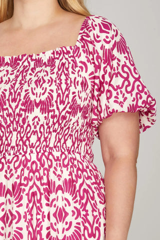 Fiery In Fuchsia Maxi Dress (Curvy)