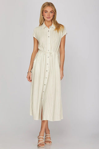 Water Front Brunch Striped Dress