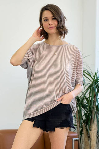 Mixed Media Dolman Top