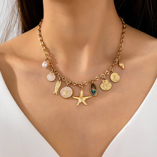 Sea Starfish Charm Necklace