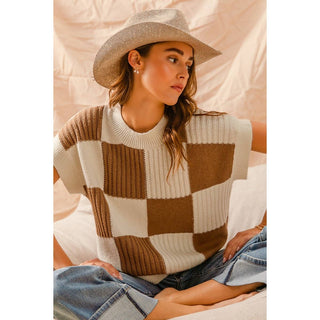 Checkered Casual Sweater Vest | Colors