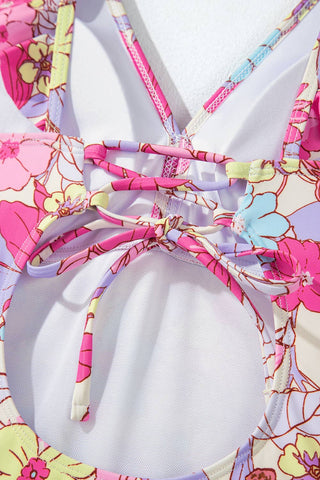 Floral Tummy Control One Piece Swimsuit