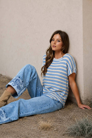 Power Move Striped Knit Top