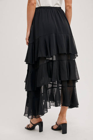 Tiered Ruffle Maxi Skirt