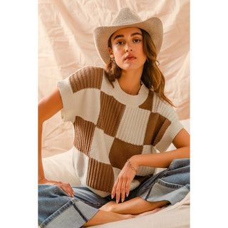 Checkered Casual Sweater Vest | Colors