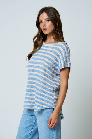 Power Move Striped Knit Top