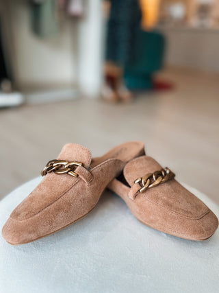 Keepsake Camel Faux Suede Slip-On Shoes