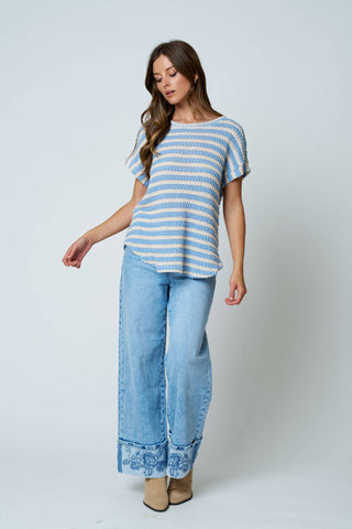 Power Move Striped Knit Top