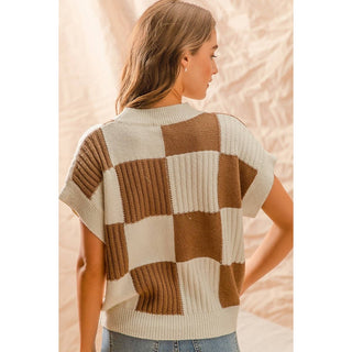 Checkered Casual Sweater Vest | Colors