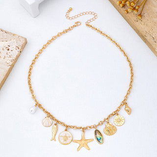 Sea Starfish Charm Necklace