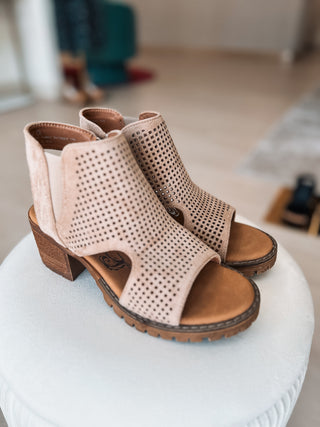 Milsy Open Toe Block Heels