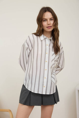 Follow In Line Button Down Top