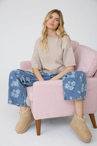 Exposed Drop Shoulder Top