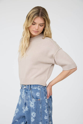 Exposed Drop Shoulder Top