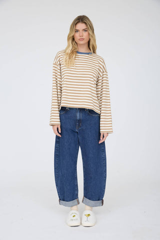 Striped Boxy Knit Top