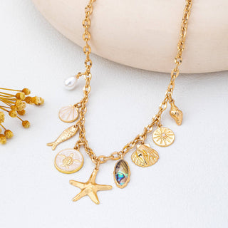 Sea Starfish Charm Necklace