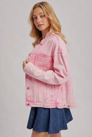 DENIM BUTTON DOWN OVERSIZED JACKET