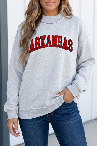 Arkansas | AR Reversible Mock Neck Sweatshirt