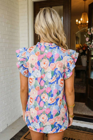 Floral Flirtations Cap Sleeve Top