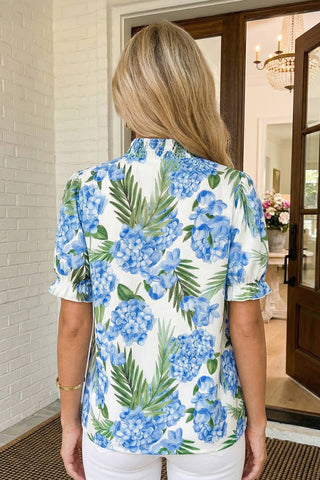 Floral Print Patchwork Top