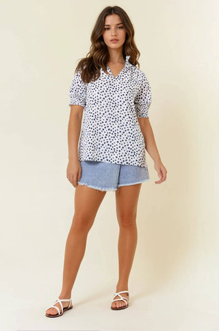 Jacquard Print Top