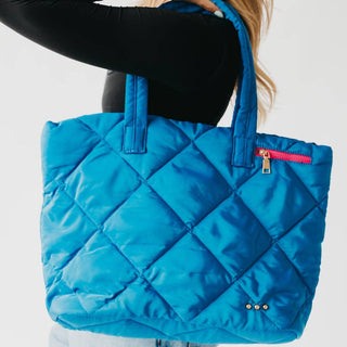 Presley Puffer Quilted Tote Bag With Pouch