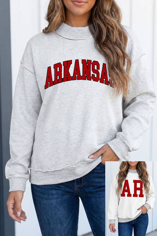 Arkansas | AR Reversible Mock Neck Sweatshirt