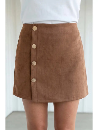 Asymmetric Wrapped Mini Skirt
