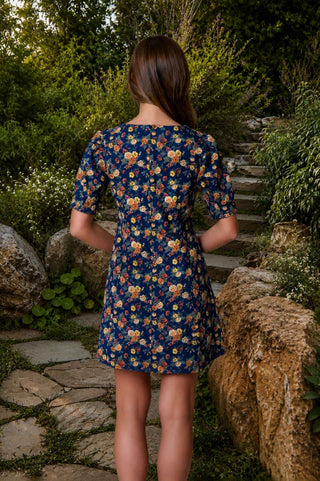 Floral Puff Sleeve Mini Dress