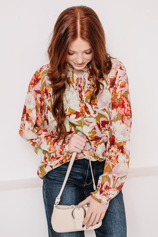 A Floral Arrangement Printed Top