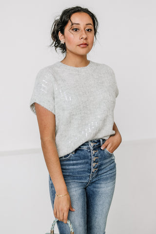 A Subtle Sparkle Crew Neck Sweater