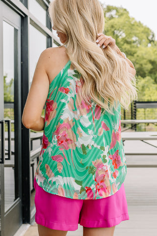 A Tropical Vacation Floral Cami Top