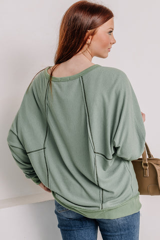 All Is Right Long Sleeve Top | Sage