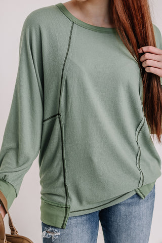 All Is Right Long Sleeve Top | Sage