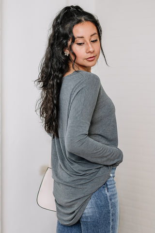 All My Life Tunic Top | Dk Grey