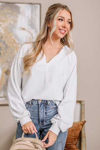 Beyond The Path Boxy Top | Heather Grey