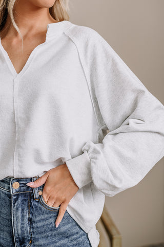 Beyond The Path Boxy Top | Heather Grey