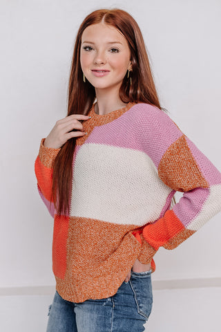 Block It Out Color Block Sweater