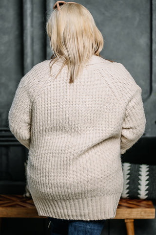 By The Fireplace Open Knit Cardigan | Oatmeal