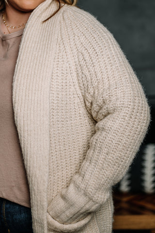 By The Fireplace Open Knit Cardigan | Oatmeal
